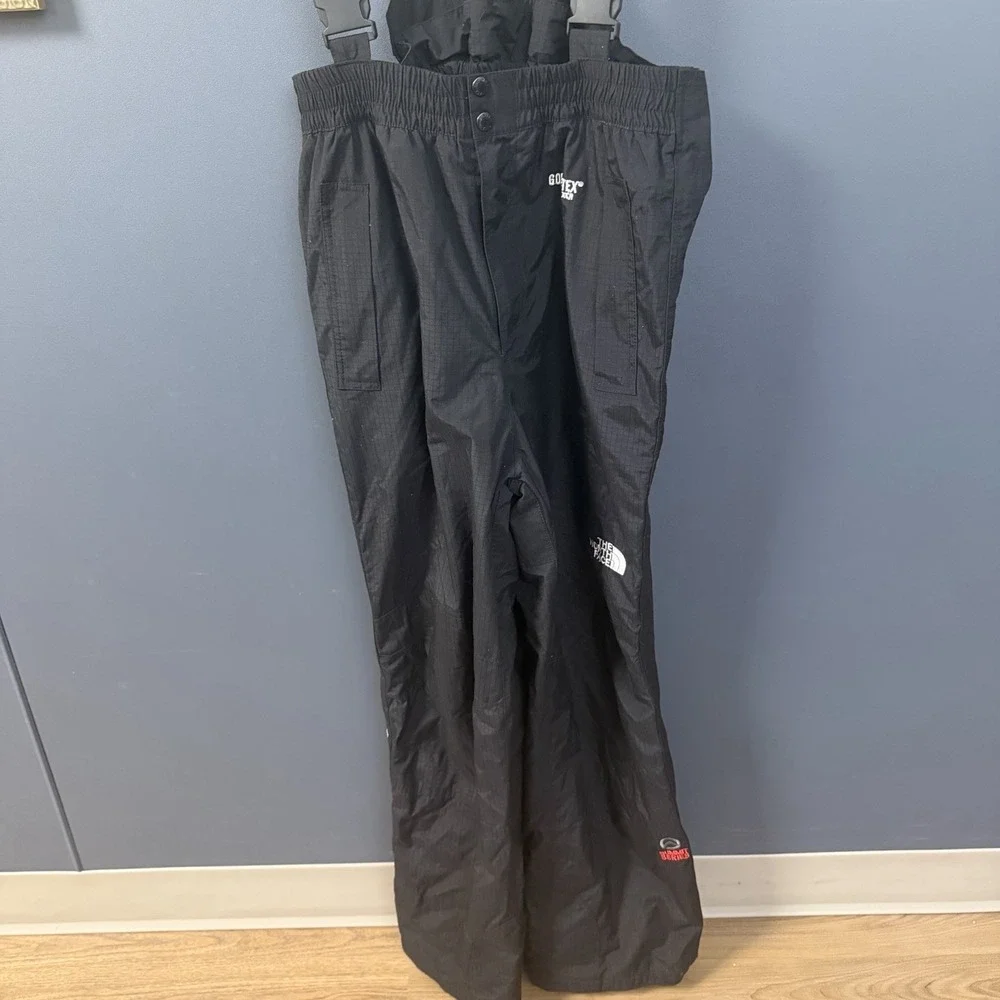 North Face Mens XL GoreTex Black Ski Snow Bibs Bib Snowboard Snowsuit Pants Suit